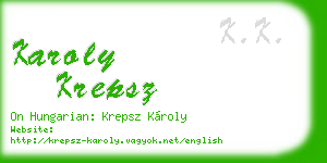 karoly krepsz business card