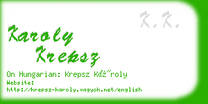 karoly krepsz business card